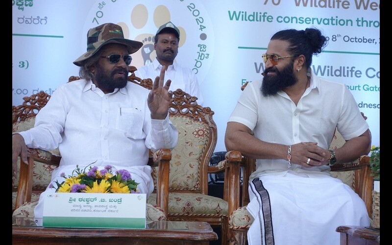 kantara star rishab shetty participated in walkathon for forest conservation said it is the responsibility of all of us to protect the forest wealth