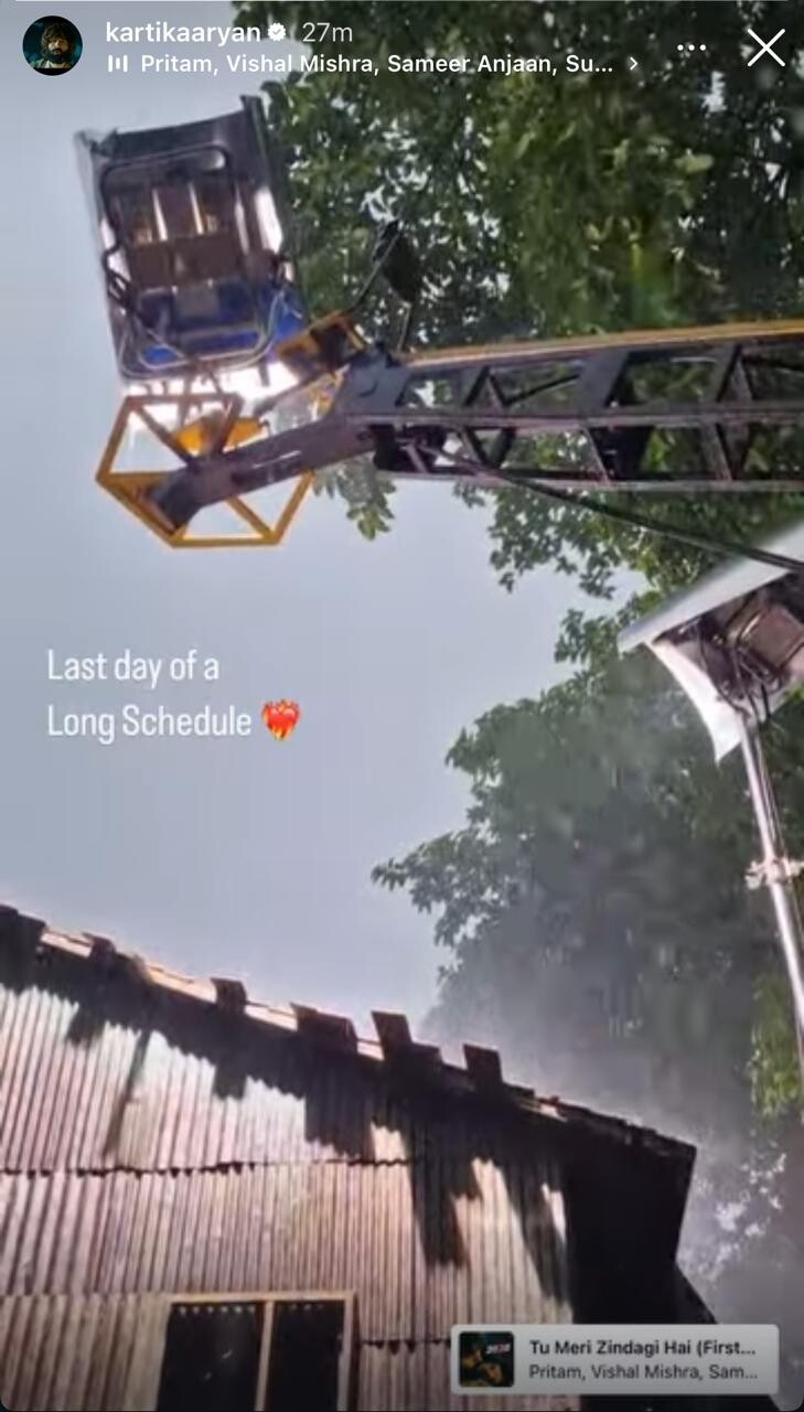  last day of a long schedule says kartik as he wraps up shoot for his untitled intense musical lovestory with anurag basu