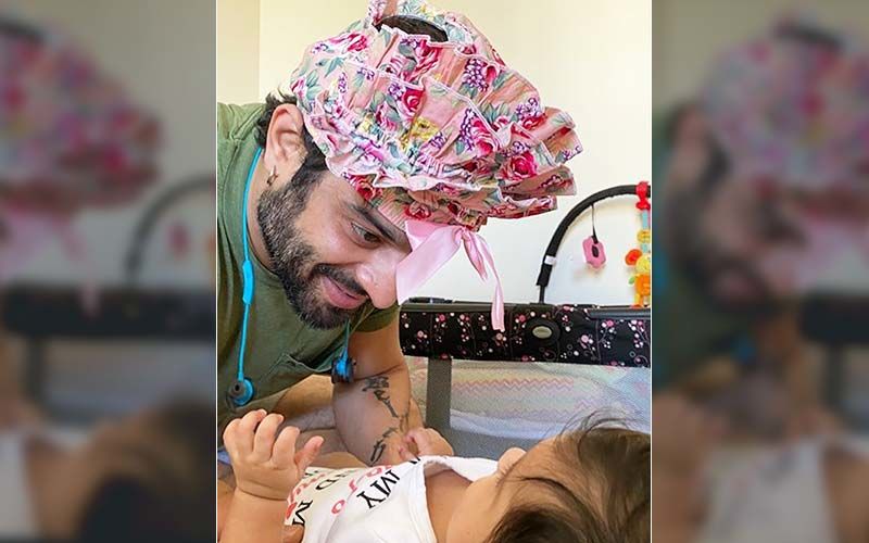 Yeh Hai Mohabbatein Star Karan Patel Wears Daughter Mehr’s Frilly Skirt On His Head, Says, ‘Things She Makes Me Do’