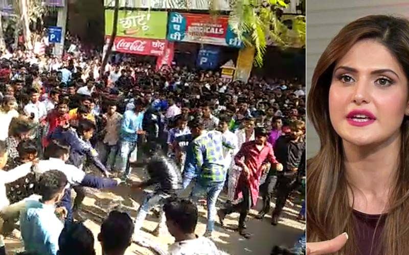 Zareen Khan Mobbed In Aurangabad, Police Resort To Lathi Charge – Shocking Video Inside