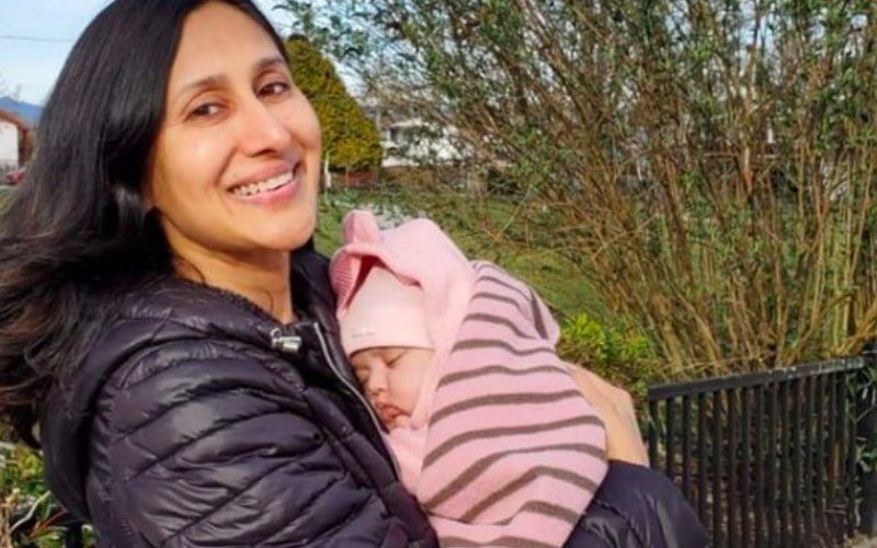 After Talking About Pregnancy Hormones Teejay Sidhu Feels On Top Of The World As She Takes Her Little Girl For A Stroll In The Park