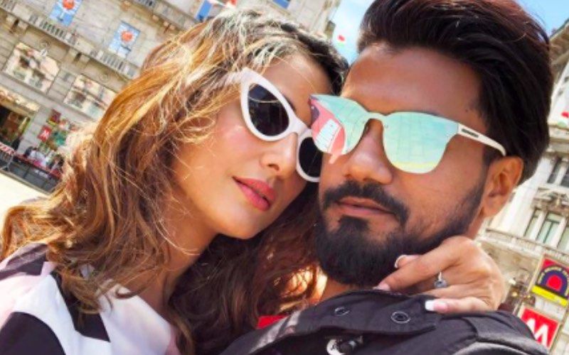 Hina Khan Takes A Peaceful Nap On The Beach While A STALKER Comes For Her; Beau Rocky Jaiswal Rescues His Princess In Time – See Pics