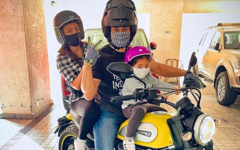 Kunal Kemmu, Soha Ali Khan And Inaaya Dress Up In Biking Gear As They Hit The Road; Fans Ask, ‘Itni Thand Me Kidhar’