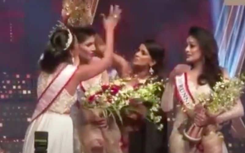 Mrs World Caroline Jurie Gets Arrested By Police For Snatching The ‘Crown’ From Mrs Sri Lanka Pushpika De Silva's Head – Reports