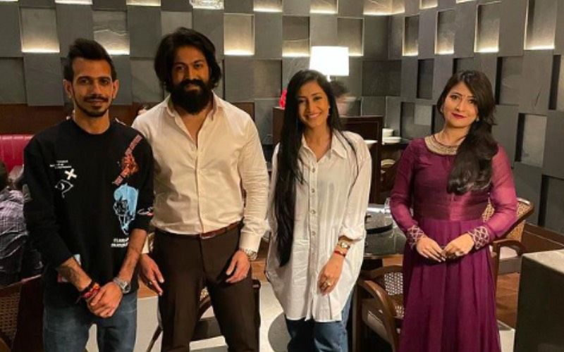 Indian Cricketer Yuzvendra Chahal And Wife Dhanashree Verma Meet KGF Star Yash And Wife Radhika Pandit; Fans Say ‘Welcome Yuzi To KGF 2’