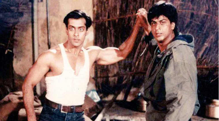 a still from karan arjun movie