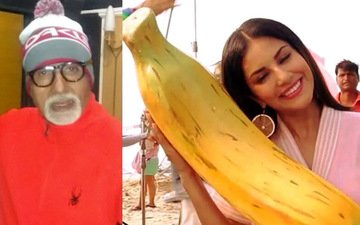 Big B dresses up as Santa Claus, Sunny poses with a banana