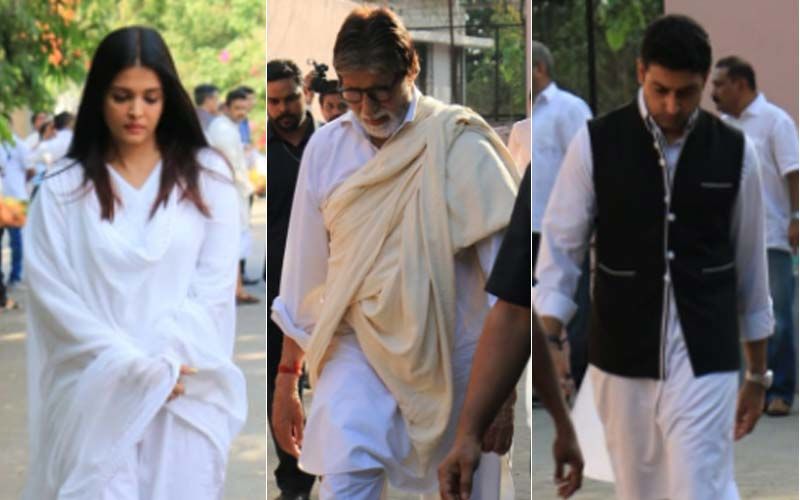 Big B’s Long Time Secretary Sheetal Jain's Funeral: Aishwarya, Abhishek And Amitabh Bachchan Pay Their Last Respects