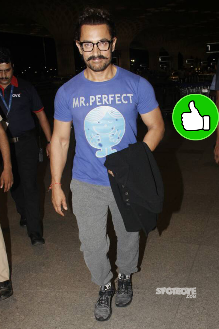 aamir khan spotted at mumbai airport