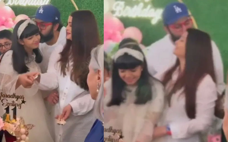 Abhishek Bachchan Showers Aaradhya Bachchan and Aishwarya Rai Bachchan With Kisses As They Celebrate Their Daughter’s 11th Birthday- SEE VIDEOS