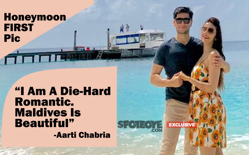 Aarti Chabria Enjoying Exotic Honeymoon In Maldives, Releases Its First Picture On SpotboyE.com