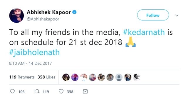 abhishek kapoor tweet