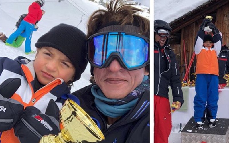 Cuteness Overload: Shah Rukh Khan Vacationing With His Skiing Champion, AbRam