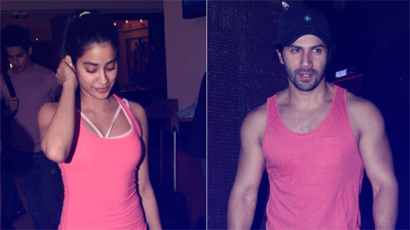 Telepathy At Work? Janhvi Kapoor & Varun Dhawan Are Completely Colour Coordinated This Evening