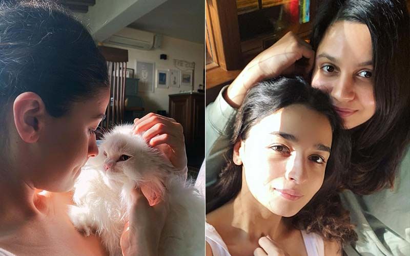 Alia Bhatt Spends Her Sunday Relaxing At Home With Her Sister Shaheen Bhatt, Lovingly Cuddles Her ‘Muse’ Edward- PICS