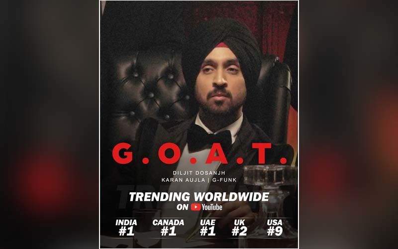 Diljit Dosanjh's 'G.O.A.T' trends at number one in seven countries