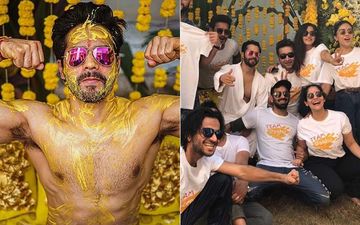 Varun Dhawan-Natasha Dalal Haldi Ceremony: Actor Flaunts His Biceps During The Ceremony