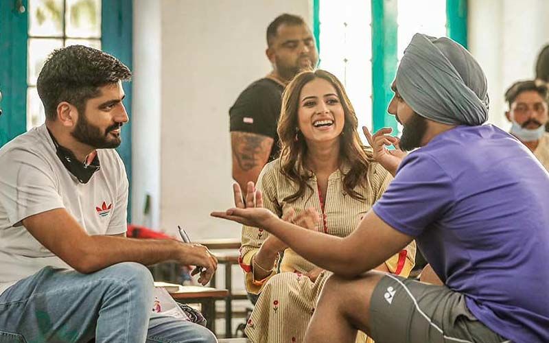 Sargun Mehta, Ammy Virk And Jagdeep Sidhu Snapped Together; Fans Cheer For ‘Qismat 2’