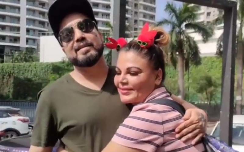 Rakhi Sawant And Mika Singh Hug It Out After The Kissing Controversy; Actress Says, 'Abhi Ham Log Dost Hai'- WATCH