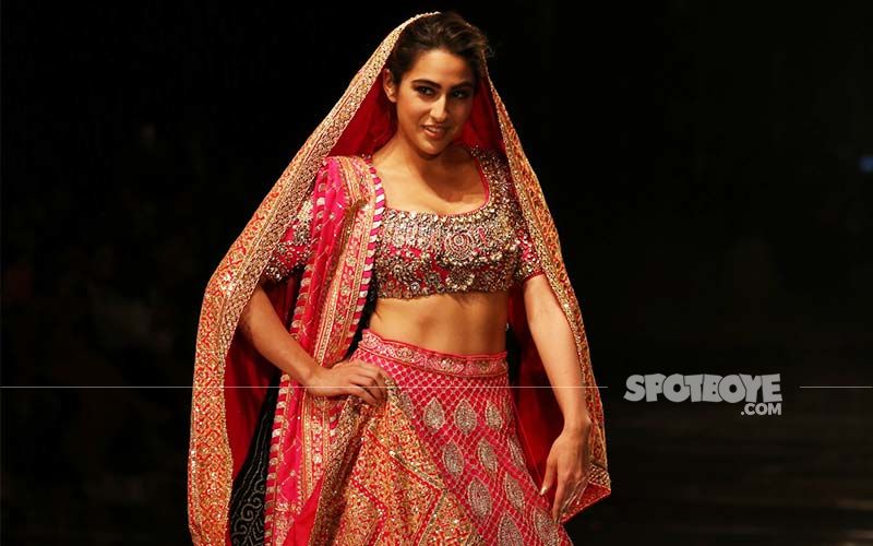 Red hot vs pretty in pink! Sara Ali Khan dazzles like a star in two different lehengas and our jaws have hit the floor