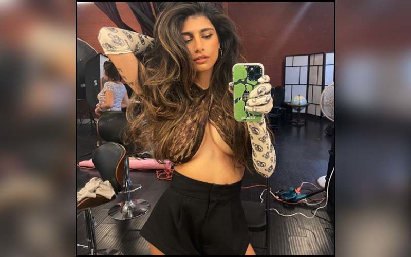 Mia Khalifa is creeped out to see her own face tattooed on the leg of an In...