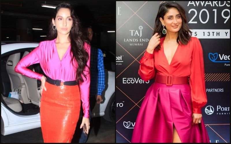 Nora Fatehi Copies Kareena Kapoor Khan's Sexy Pink And Orange Neon Game