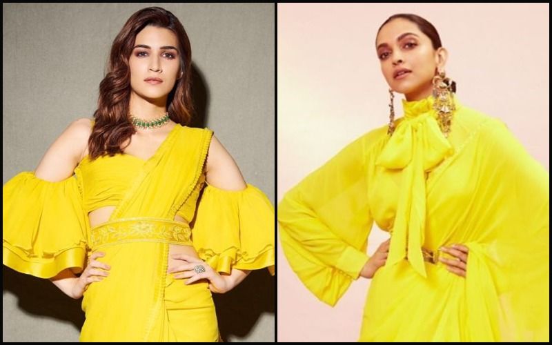 Deepika Padukone Vs Kriti Sanon- Who Looked HOTTER In Yellow Saree?