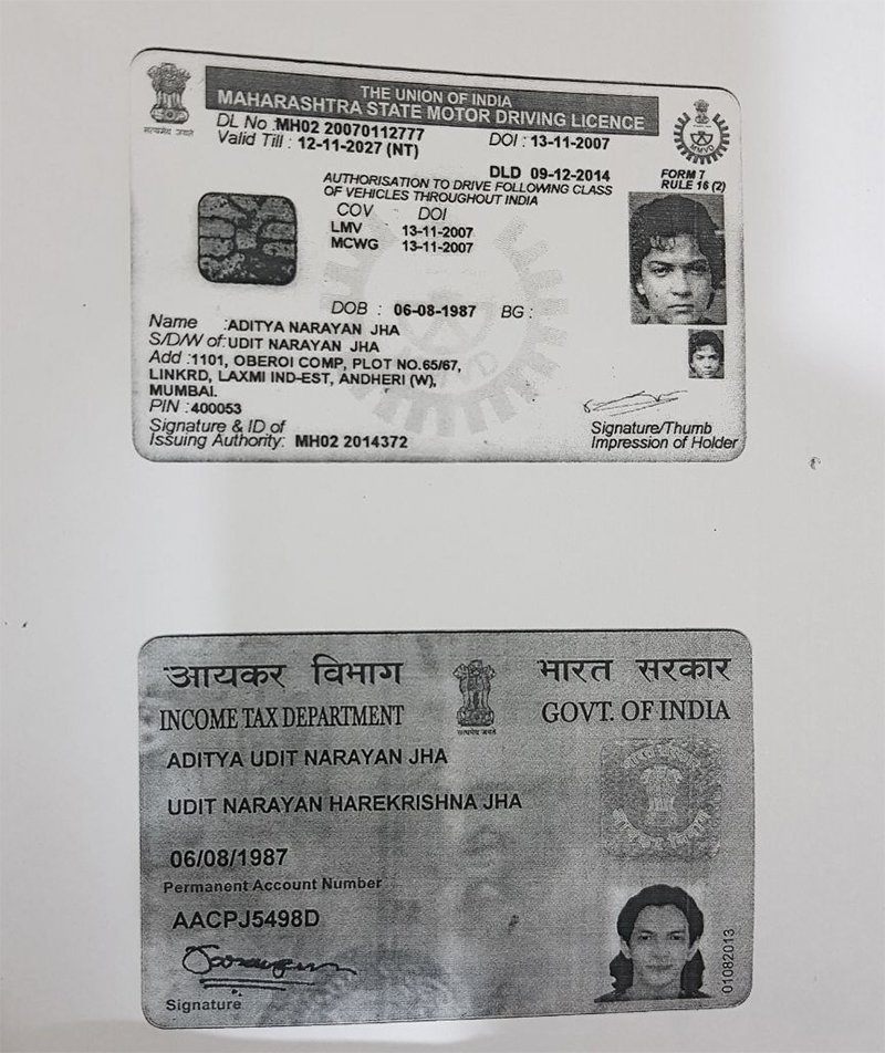 aditya narayans driving licence