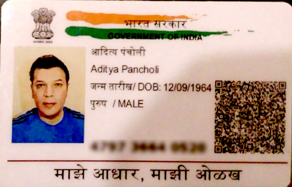 aditya pancholi adhaar card