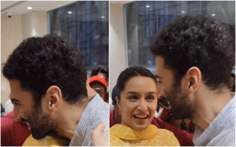 Exes Aditya Roy Kapur-Shraddha Kapoor Share A Warm Hug At A Ganpati Celebration; Fans Say, ‘Together In Another Universe’- WATCH