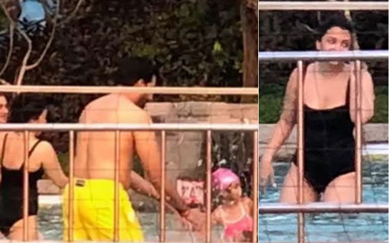 Aishwarya Rai Bachchan Has A Fun Time With Abhishek Bachchan And Aaradhya In The Pool - View Pics