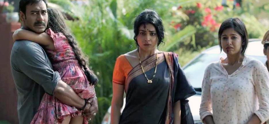 ajay devgn shriya saran with ishita dutta