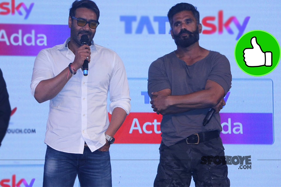 ajay devgn suniel shetty launch of tata sky acting adda