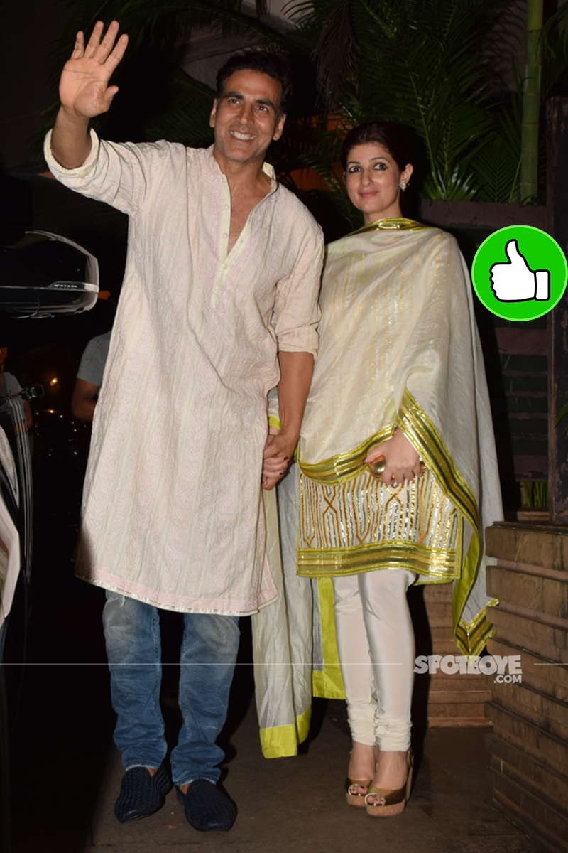 akshay kumar twinkle khanna at a diwali party