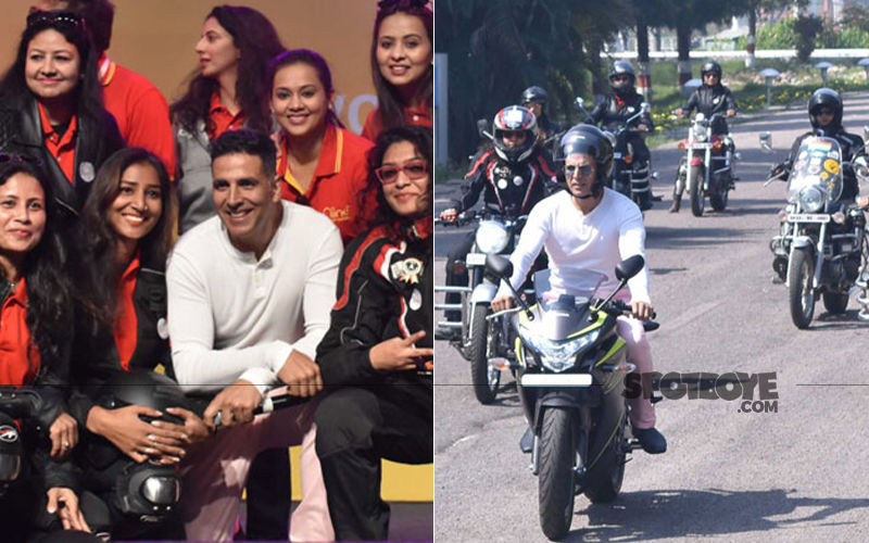 On Women's Day 2019, Akshay Kumar Rides Bike With Women Bikers To Raise Awareness Around Periods