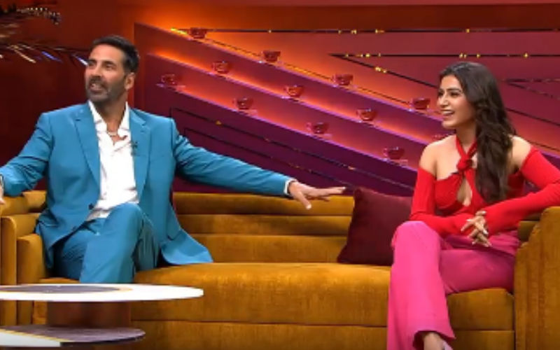 Koffee With Karan 7: Akshay Kumar Carries Samantha Ruth Prabhu In His Arms, Actor Reveals What Would He Do If Chris Rock Joked About Twinkle Khanna-See PROMO