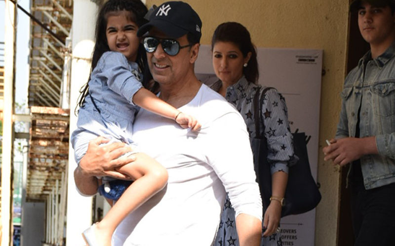 Akshay Kumar MOBBED By Fans As He Takes Daughter Nitara On A Movie Date; Actor Turns Protective, Stops People From Taking Her PICS