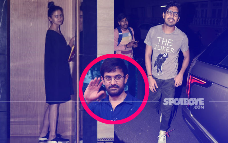 Alia Bhatt And Ayan Mukerji  Spotted At Aamir Khan's House; Is A Movie On The Cards?
