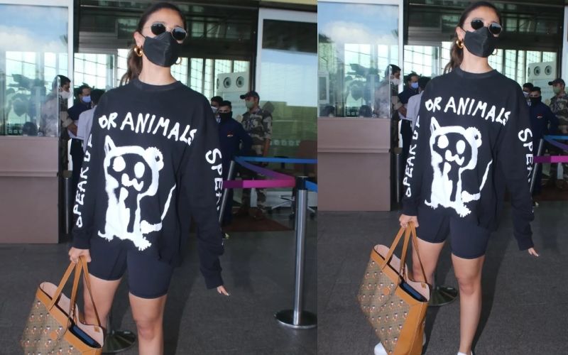 Alia Bhatt Gets Brutally TROLLED For Wearing A ‘Speak Up For Animals’ Shirt While Holding A Leather Bag; Netizens Say, ‘She Is As Bright As My Future’