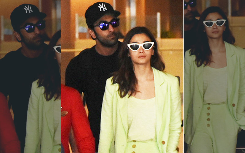 Lovebirds Alia Bhatt-Ranbir Kapoor Twin In White As They Leave For  Brahmastra Shoot