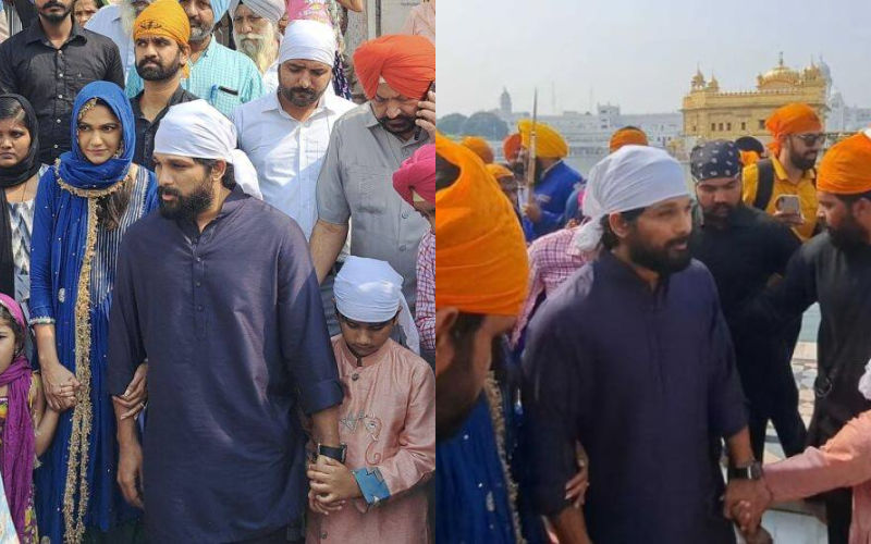 Allu Arjun Wins Over Internet For Not Taking VIP Treatment At Golden Temple, Actor With His Family Stands In Long Queues For Darshan-See PICS