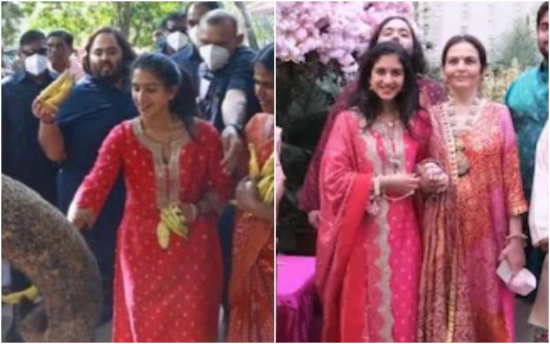 Radhika Merchant Reuses Her Roka Outfit As She Visits Guruvayur Temple With Fiance Anant Ambani, Ahead Of Their Wedding- See PICS