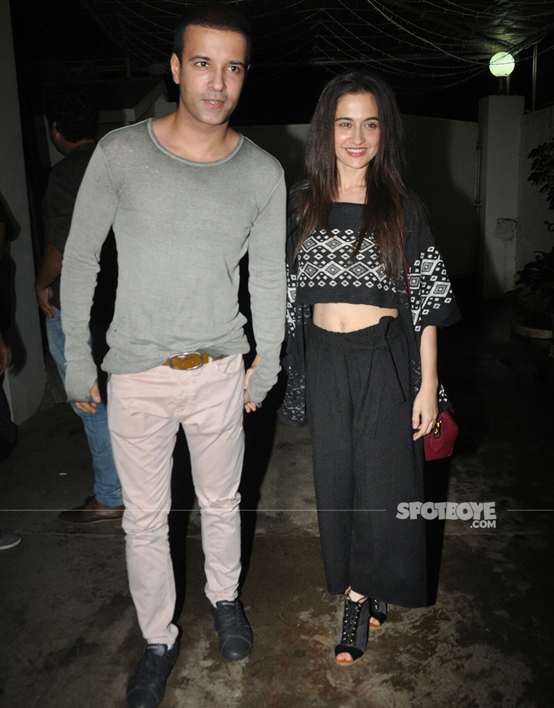 amir ali and sanjeeda sheikh at simran screening