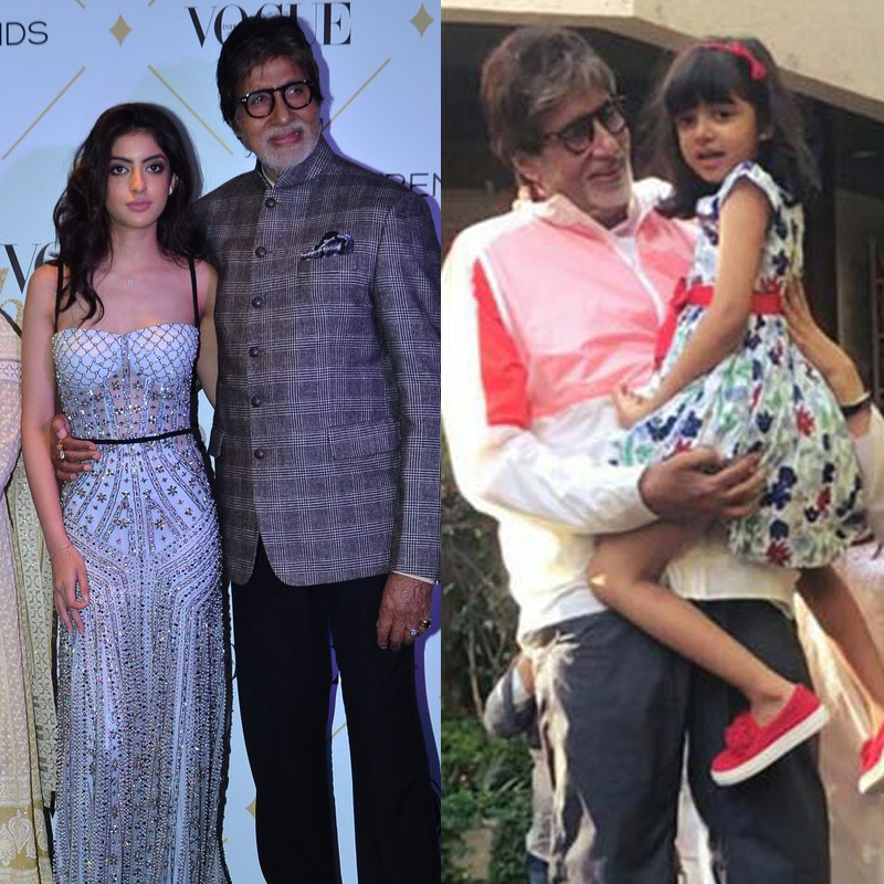 amitabh bachchan withnavya naveli and aaradhya bachchan