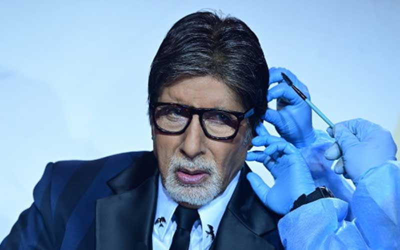 Amitabh Bachchan Shares Pics Of Him Surrounded By Crew Wearing PPE Kits While He Gets His Hair And Makeup Done On The Sets Of KBC 12