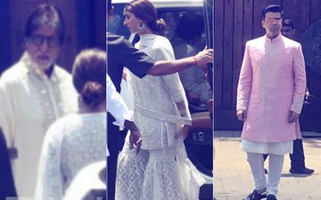 Sonam Kapoor Wedding: Amitabh, Abhishek, Shweta & KJo Reach The Venue