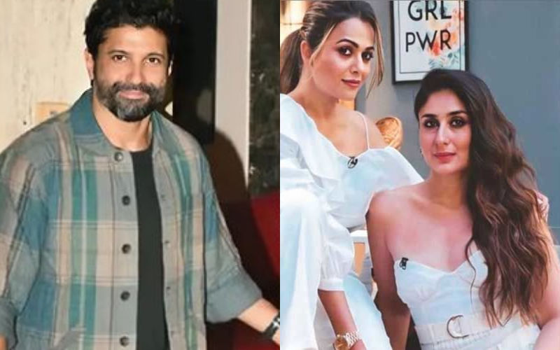 Amrita Arora, Farhan Akhtar Get TROLLED After The Actress Hides Her Face In His Coat; Netizen Says ‘Sab Drunk Hai’-See PICS