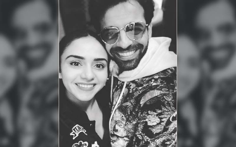 Oww, Amruta Khanvilkar Just Used A Hair Clip On Her Husband's Eyebrows To Wish Him A Happy Anniversary