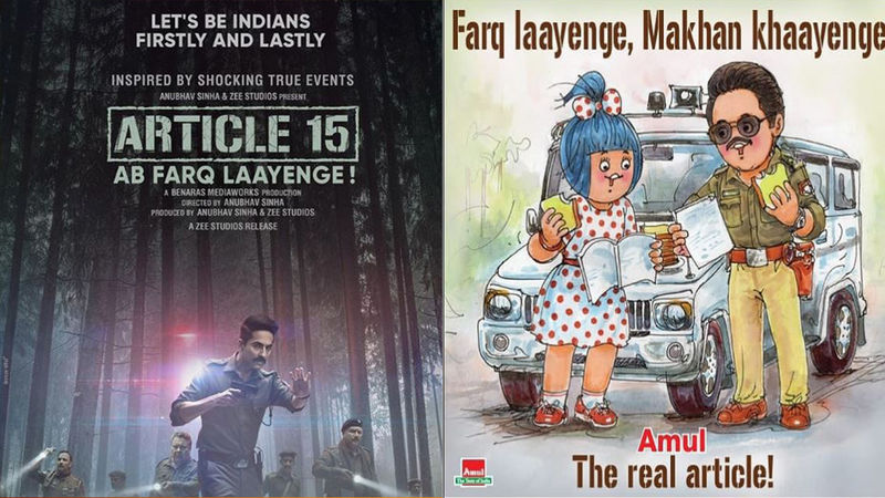 Amul Provides A Fascinating Twist To Ayushmann Khurrana’s Article 15