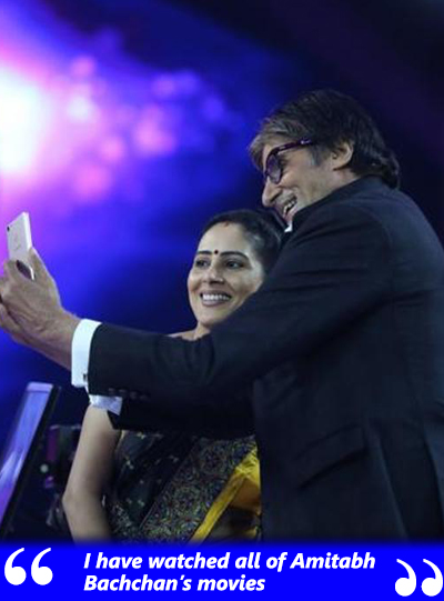 anamika majumdar takes a selfie with amitabh bachchan